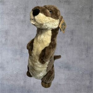 HTF SeaWorld River‎ Otter Plush Wild Onez 20" Brown New Standing